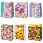 Sacosa Primavara din hartie cu maner din snur 26x32.5x12.7 cm