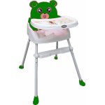 Scaun de masa pentru copii Novokids Teddy Bear Verde 3 in 1, transformabil in scaunel copii, functie inaltator scaun, 2 trepte de inaltime, sezut confortabil, masuta detasabila
