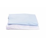 Set 2 cearsafuri patut 90x50 cm bumbac alb blue