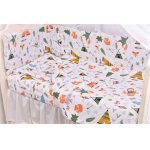 Set complet 7 piese lenjerie si aparatori patut 120x60 cm din bumbac model animalute