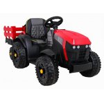 Tractor electric pentru copii Novokids Super Tytan Farmer XXL Rosu cu acumulator, remorca, melodii si USB , varsta 3-8 ani , baterie 12V, 2 viteze, lumini