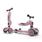 Trotineta copii cu sezut, transformabila 2 in 1, HighwayKick 1 Rose, 1-5 ani, pana la 50 kg, Scoot & Ride