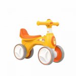 Vehicul pentru copii Novokids EVO Balance Bubbles Bike Portocaliu fara pedale, cu Masina de facut baloane si melodii, 4 roti din spuma EVA, Greutate admisa 30 kg