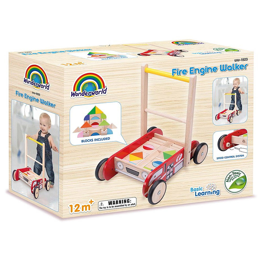 Antemergator Wonderworld Masina de pompieri cu cuburi - 3