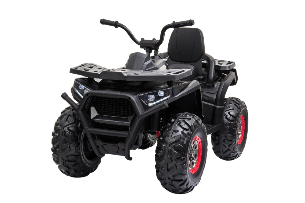 Atv electric pentru copii Nichiduta Desert 90W Black, Acumulator 12V 7Ah, Telecomanda 2.4G, Roti din cauciuc EVA, Pornire la cheie, Unitate audio cu muzica si display, Suspensii,Spatar inalt - 1