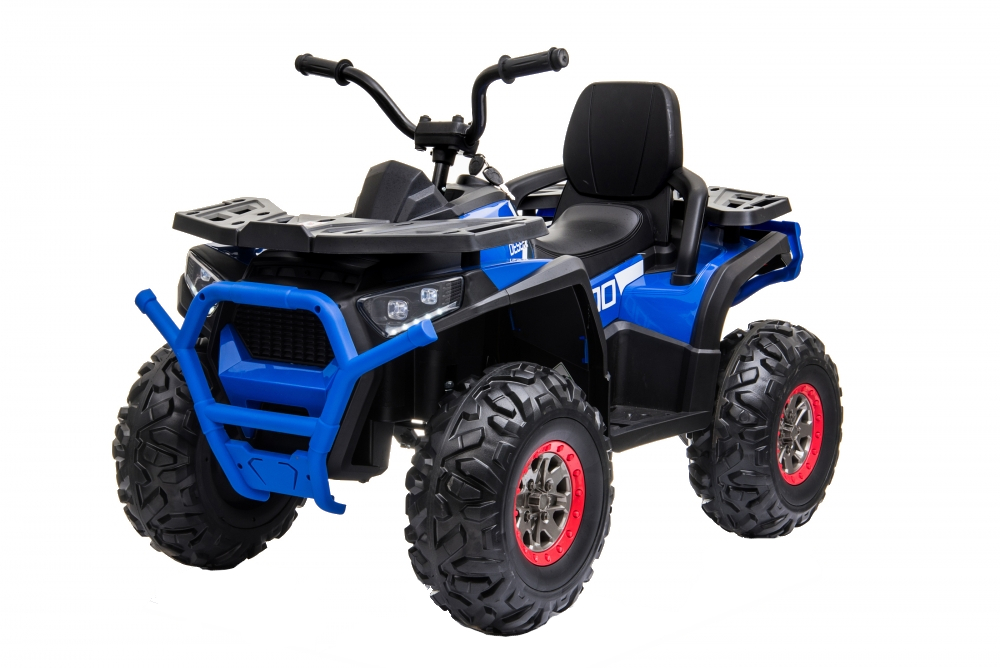 Atv electric pentru copii Nichiduta Desert 90W Blue,Acumulator 12V 7Ah, Telecomanda 2.4G, Roti din cauciuc EVA, Pornire la cheie, Unitate audio cu muzica si display, Suspensii,Spatar inalt