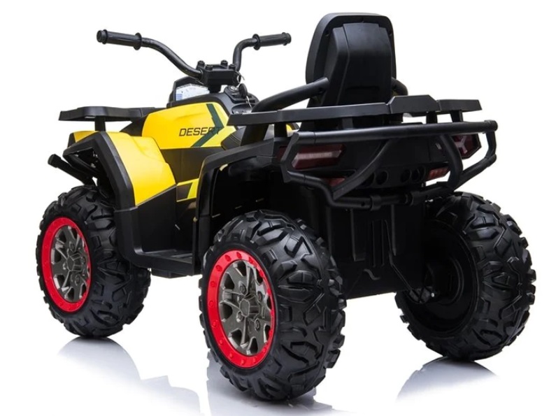 Atv electric pentru copii Nichiduta Desert 90W Yellow, Acumulator 12V 7Ah, Telecomanda 2.4G, Roti din cauciuc EVA, Pornire la cheie, Unitate audio cu muzica si display, Suspensii,Spatar inalt - 1