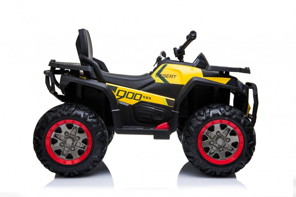 Atv electric pentru copii Nichiduta Desert 90W Yellow, Acumulator 12V 7Ah, Telecomanda 2.4G, Roti din cauciuc EVA, Pornire la cheie, Unitate audio cu muzica si display, Suspensii,Spatar inalt - 3