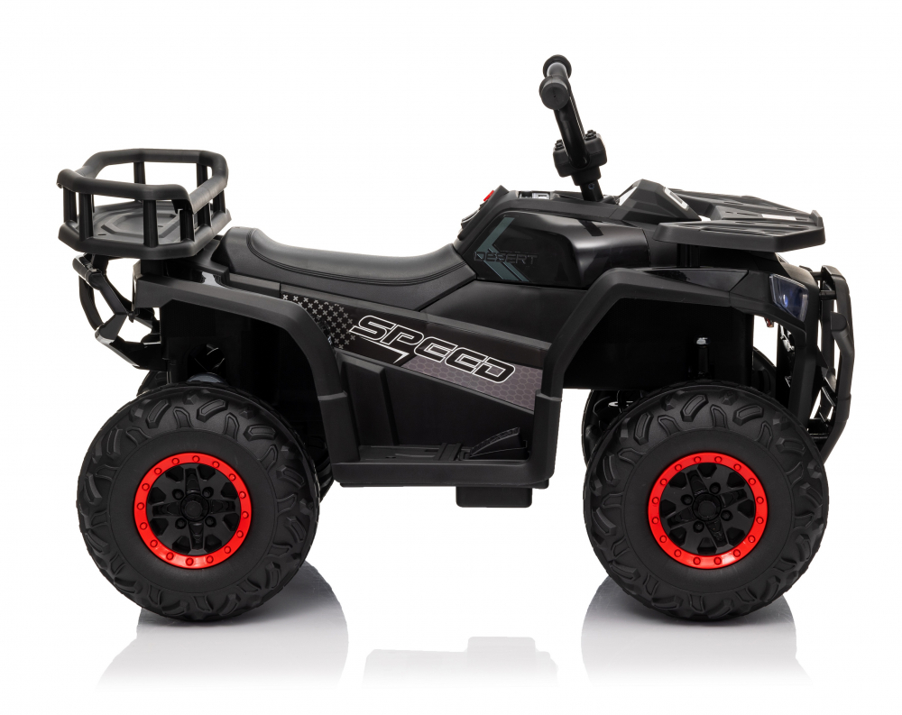 Atv electric pentru copii Nichiduta Desert XRobust 4x4 Speed Black,4 motoare, Acumulator 24V 5Ah, Roti EVA, Scaun din piele, Suport picioare,  Efecte sonore, Faruri cu lumini LED,Pornire la buton, Pedala acceleratie - 3