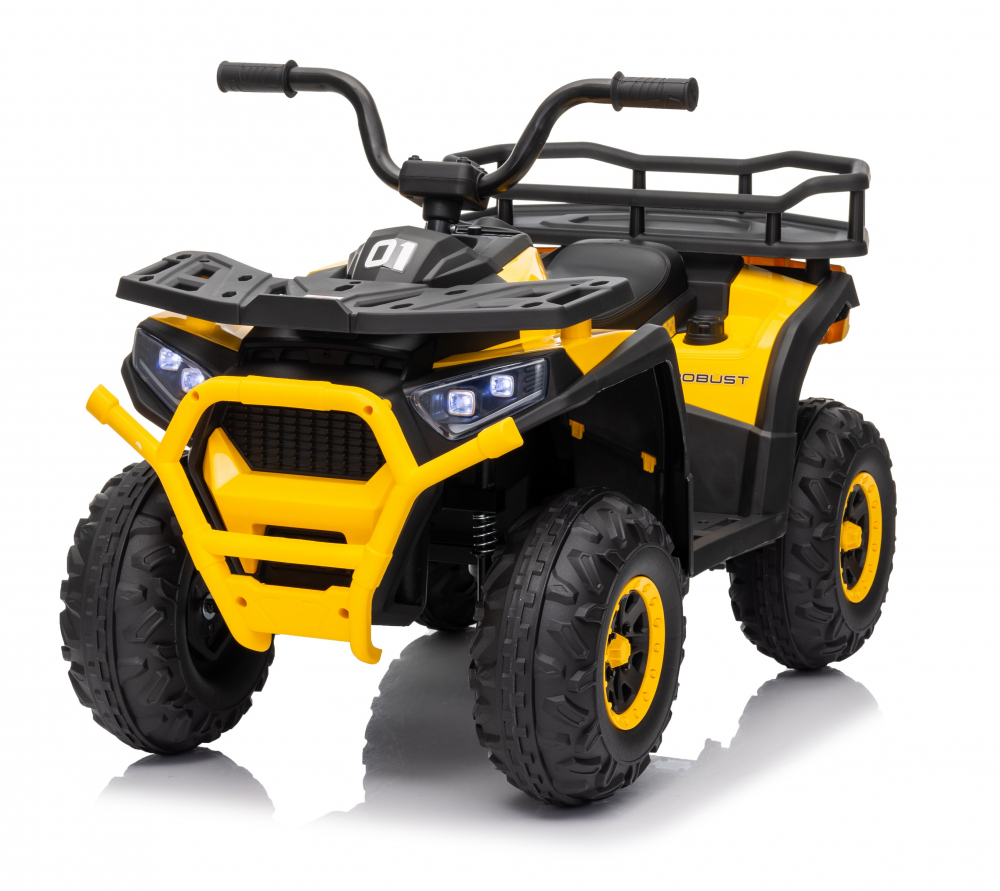 Atv electric pentru copii Nichiduta Desert XRobust 4x4 Speed Yellow,4 motoare, Acumulator 24V 5Ah, Roti EVA, Scaun din piele, Suport picioare, Efecte sonore, Faruri cu lumini LED,Pornire la buton, Pedala acceleratie