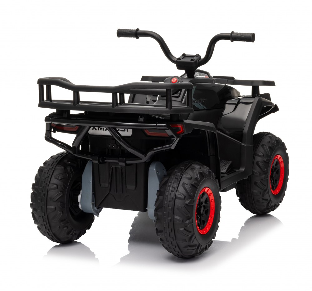 Atv electric pentru copii Nichiduta Desert XRobust Speed Black, cu 2 motoare, Acumulator 12V 4.5Ah, Roti rezistente, Suport picioare, Manere ergonomice, Efecte sonore, Faruri cu lumini LED,Pornire la buton, Pedala acceleratie - 2