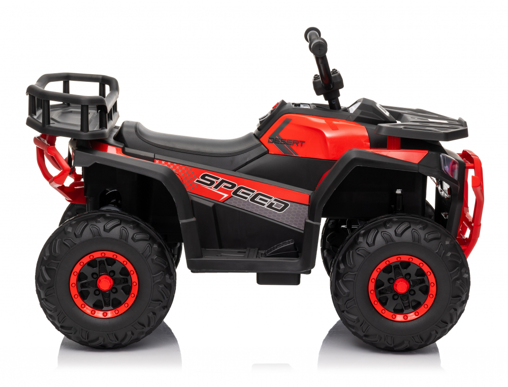 Atv electric pentru copii Nichiduta Desert XRobust Speed Red, cu 2 motoare, Acumulator 12V 4.5Ah, Roti rezistente, Suport picioare, Manere ergonomice, Efecte sonore, Faruri cu lumini LED,Pornire la buton, Pedala acceleratie - 1