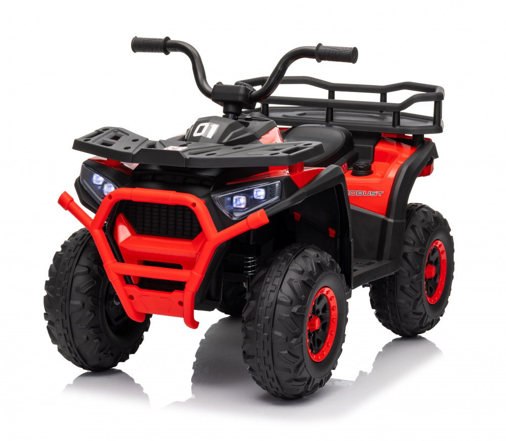 Atv electric pentru copii Nichiduta Desert XRobust Speed Red, cu 2 motoare, Acumulator 12V 4.5Ah, Roti rezistente, Suport picioare, Manere ergonomice, Efecte sonore, Faruri cu lumini LED,Pornire la buton, Pedala acceleratie