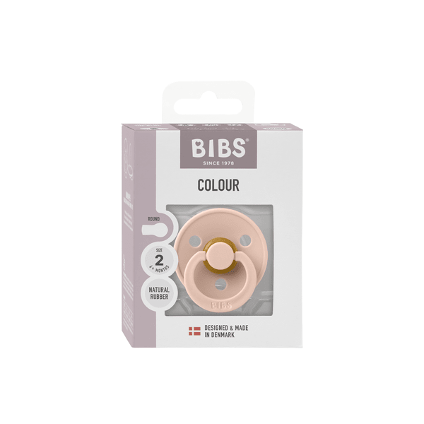 Suzeta Bibs Colour Latex, tetina rotunda, 6+ luni Blush