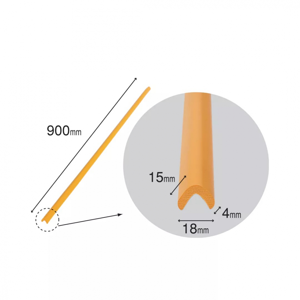 Banda protectie mobilier pentru copii Car Boy Safety Crem 90 cm din spuma 18x900x15x4 cm - 2 | YEO