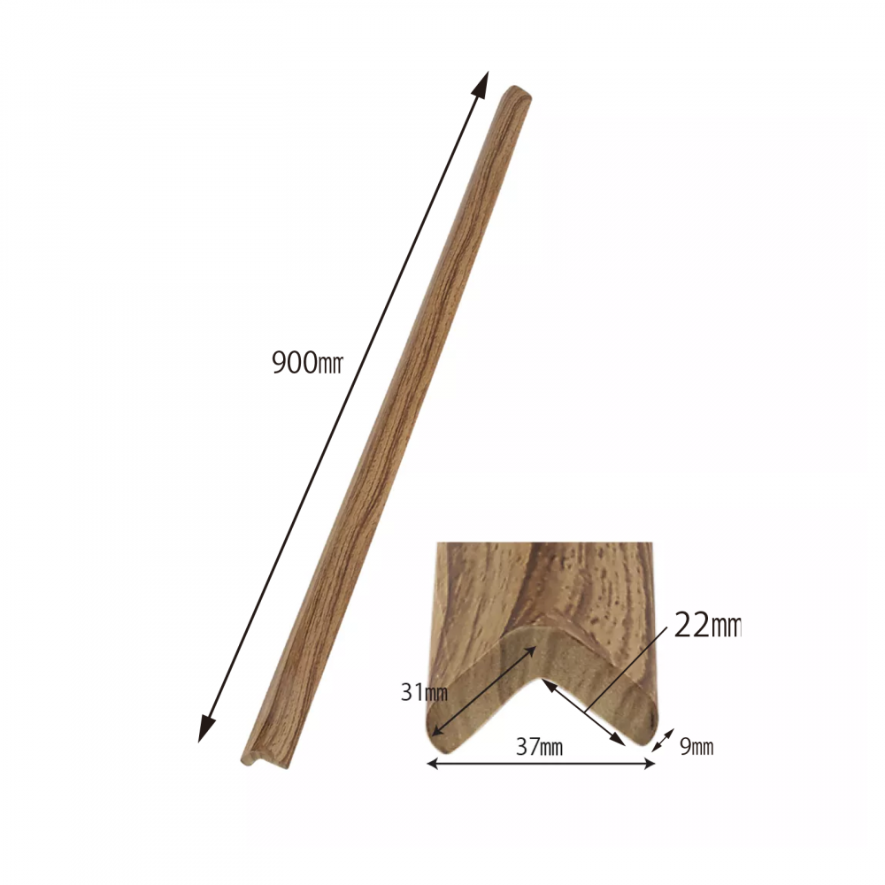 Banda protectie mobilier pentru copii Car Boy Safety Lemn inchis 90 cm din spuma 37x900x31x9 cm - 1 | YEO