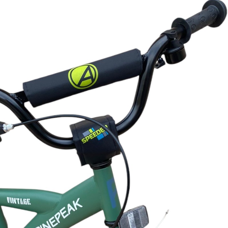 Bicicleta pentru copii Procart Verde cadru din otel, roti 12 inch, reglare inaltime, frana v-brake, stop si far, roti ajutatoare - 2 | YEO