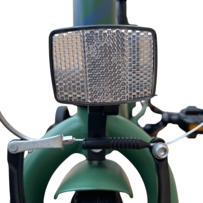 Bicicleta pentru copii Procart Verde cadru din otel, roti 12 inch, reglare inaltime, frana v-brake, stop si far, roti ajutatoare - 3