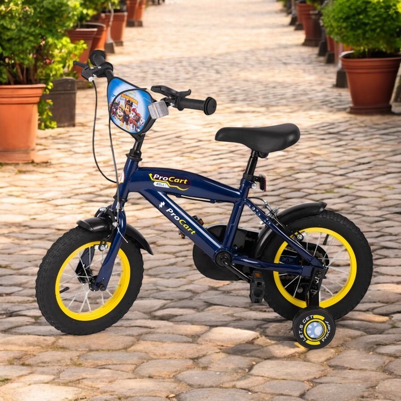 Bicicleta pentru copii Procart Paw Patrol 14 inch, roti ajutatoare, far si stop, cadru otel, inaltime reglabila, v-brake, scut frontal - 3