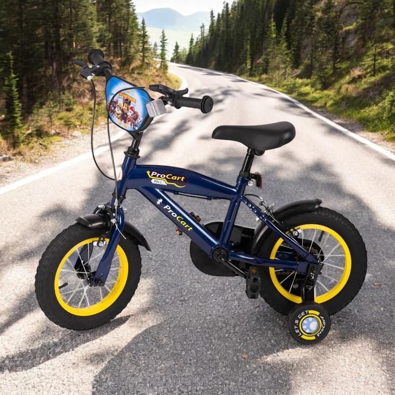 Bicicleta pentru copii Procart Paw Patrol 14 inch, roti ajutatoare, far si stop, cadru otel, inaltime reglabila, v-brake, scut frontal - 4