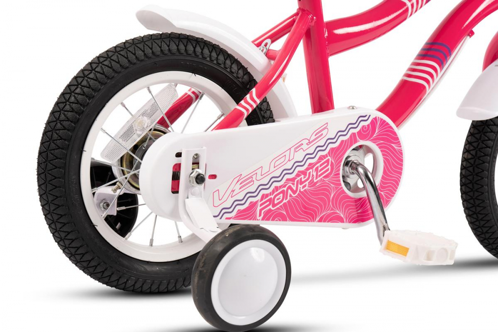 Bicicleta Copii 3-5 ani Velors V1404B fucsia, roti 14 inch, inaltime utilizator 90-105 cm, greutate suportata 80 kg - 2 | YEO