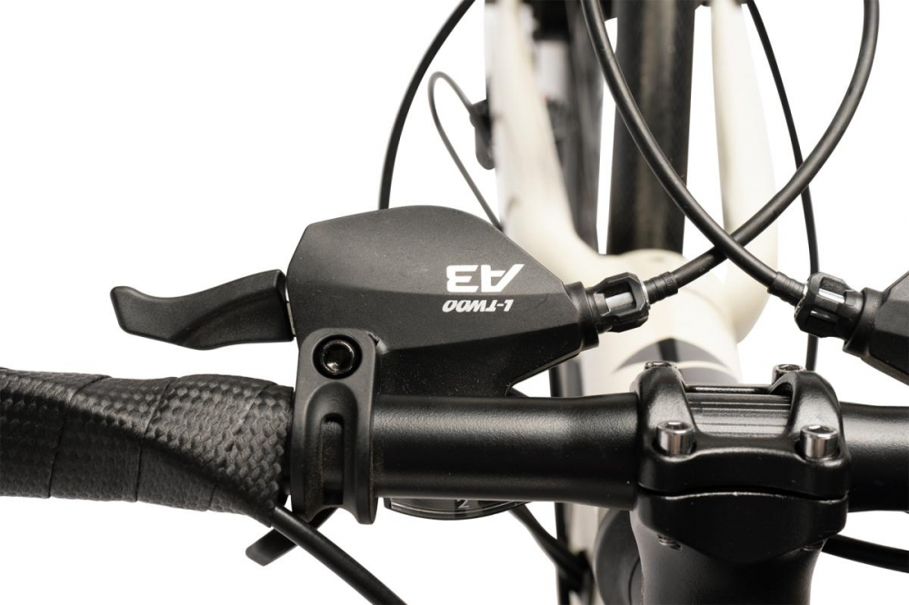 Bicicleta CursieraCyclocross Carpat Adv C28320RG CremNegru, roti 28 inch, aluminiu 16 viteze, echipare A3-LTW00, frane disc, cabluri integrate - 2