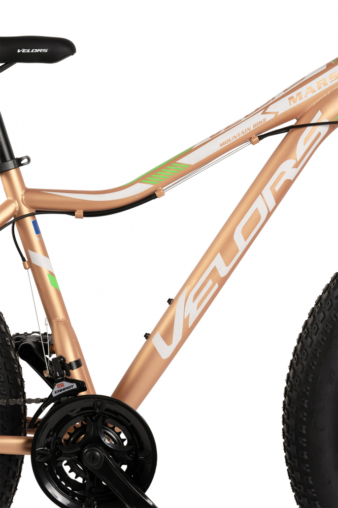 Bicicleta Fat-Bike Velors Mars V2605G MaroArgintiu, roti 26 inch, inaltime utilizator 150-195 cm, greutate suportata 120 kg - 1 | YEO