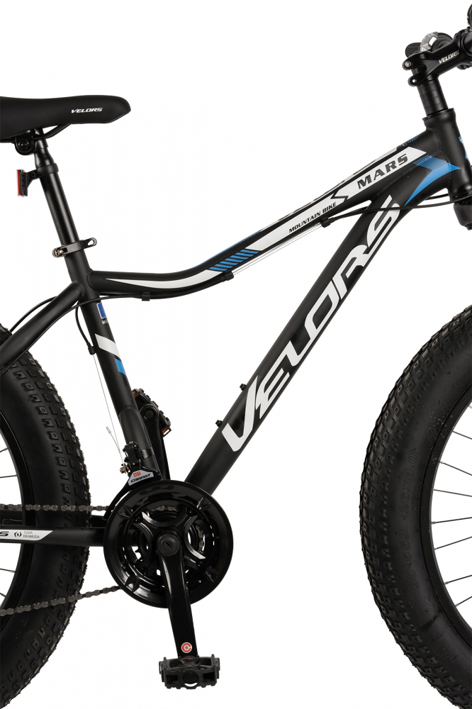 Bicicleta Fat-Bike Velors Mars V2605G NegruAlbAlbastru, roti 26 inch, inaltime utilizator 150-195 cm, greutate suportata 120 kg - 3