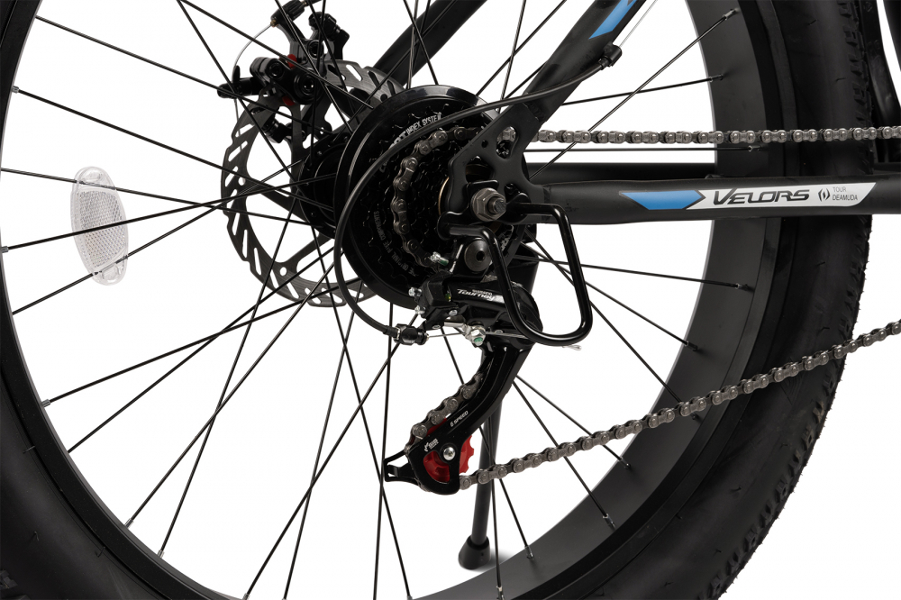 Bicicleta Fat-Bike Velors Mars V2605G NegruAlbAlbastru, roti 26 inch, inaltime utilizator 150-195 cm, greutate suportata 120 kg - 4