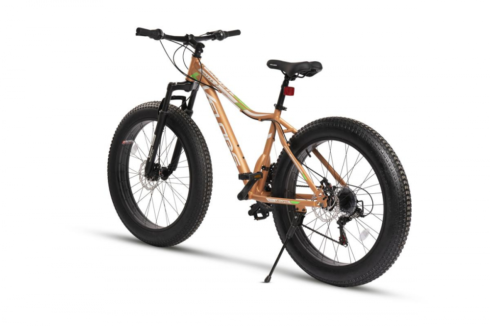 Bicicleta Fat-Bike Velors Wolf V2605D MaroAlbVerde, roti 26 inch, inaltime utilizator 150-195 cm, greutate suportata 120 kg - 1 | YEO