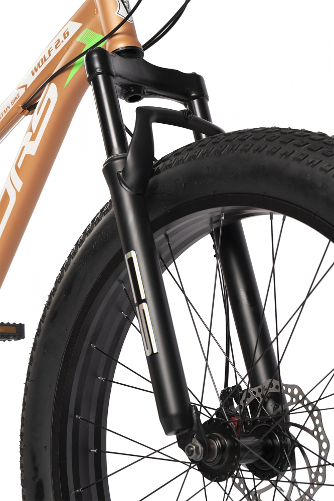 Bicicleta Fat-Bike Velors Wolf V2605D MaroAlbVerde, roti 26 inch, inaltime utilizator 150-195 cm, greutate suportata 120 kg - 3 | YEO