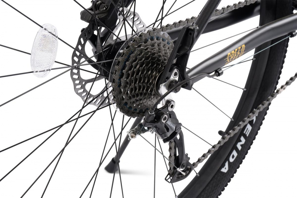 Bicicleta MTB Carpat DURO 2.9 C29334H NegruGalben, roti 29 inch, echipare Shimano AlivioAltus, frane Hidraulice Radius, cabluri integrate, 9 Viteze, greutate suportata 120 kg - 4