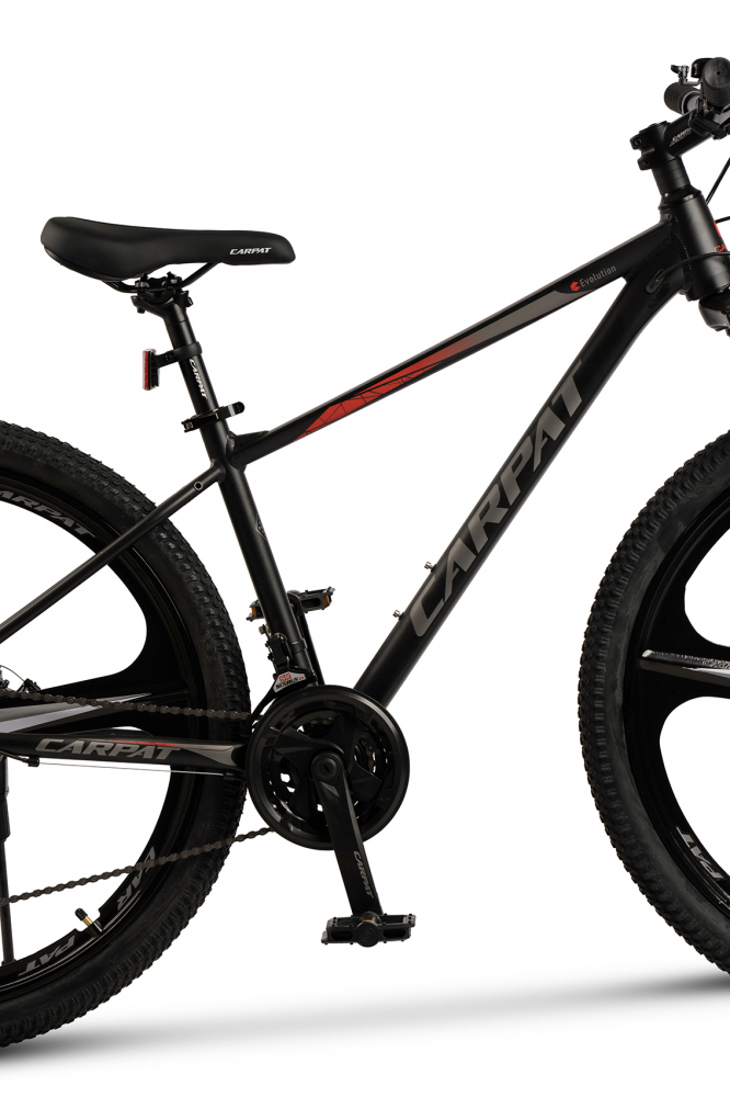 Bicicleta MTB Carpat Evolution C27313M NegruGriRosu, roti 27.5 inch, inaltime utilizator 165-175 cm, greutate suportata 120 kg - 3 | YEO