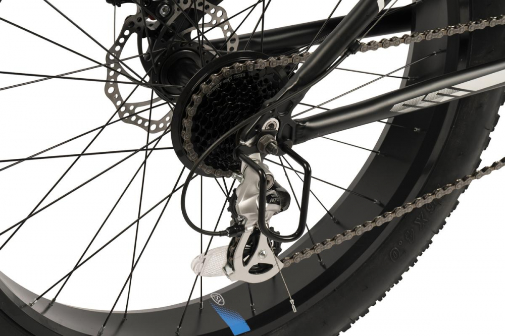 Bicicleta MTB-Fat Bike CARPAT Bigone C26278G NegruAlb, Schimbator spate Shimano Altus, 16 Viteze, roti 26 inch, Frane Mecanice Disc, inaltime utilizator 150-195 cm, greutate suportata 120 Kg - 3