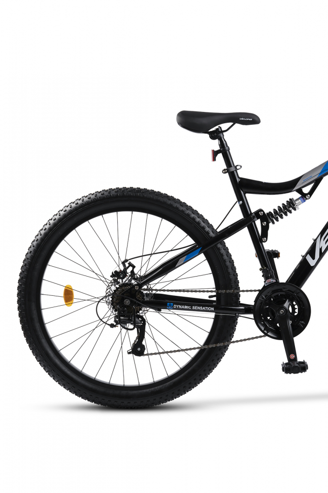 Bicicleta MTB-Full Suspension Fat Bike Velors Dynamic V27304AG NegruAlbastruGri, roti 27.5 inch, schimbator Carpat, 21 viteze, frane pe disc - 5