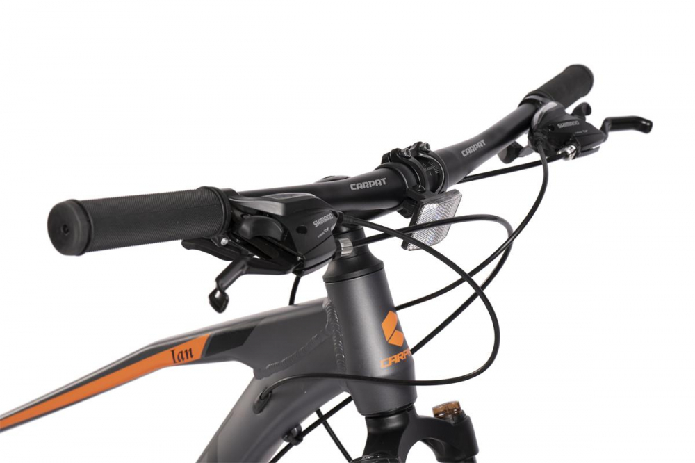 Bicicleta MTB-HT Carpat Ian 2.9 C2959G GriNegruPortocaliu, roti 29 inch, 21 viteze, inaltime utilizator 170-195 cm, greutate suportata 120 kg - 1 | YEO