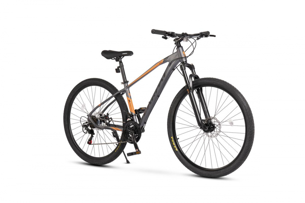 Bicicleta MTB-HT Carpat Ian 2.9 C2959G GriNegruPortocaliu, roti 29 inch, 21 viteze, inaltime utilizator 170-195 cm, greutate suportata 120 kg