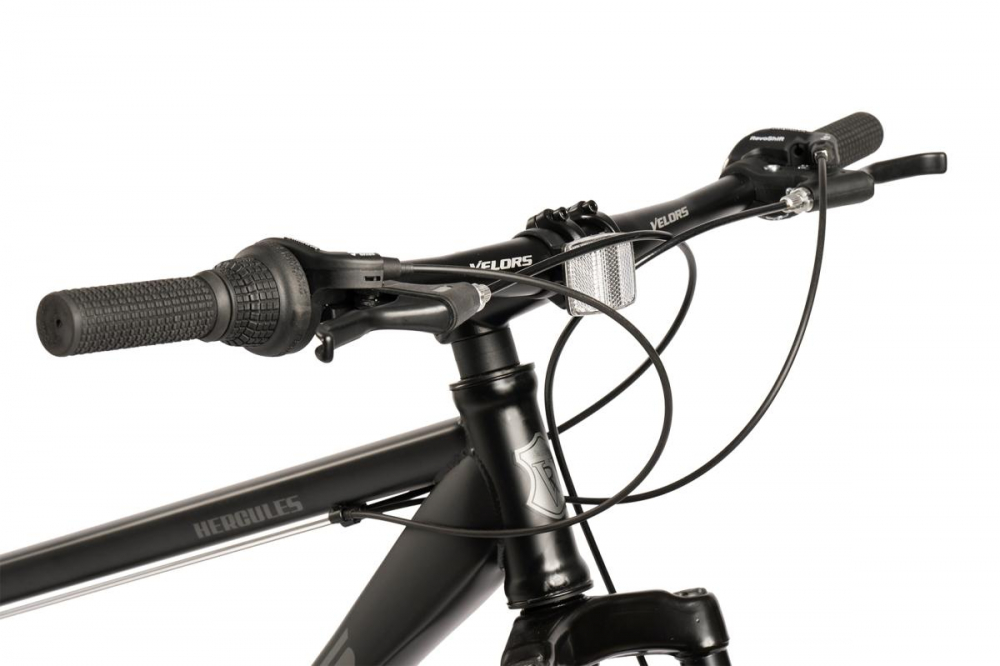 Bicicleta MTB-HT Fat Bike Velors Hercules V2619D NegruGri, roti 26 inch, 21 Viteze, Echipare Shimano, Frane Disc, Cauciucuri Late 26x4.0 - 1 | YEO
