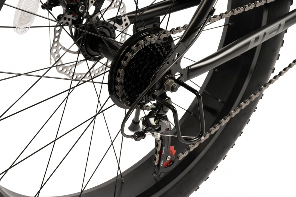 Bicicleta MTB-HT Fat Bike Velors Hercules V2619D NegruGri, roti 26 inch, 21 Viteze, Echipare Shimano, Frane Disc, Cauciucuri Late 26x4.0 - 3