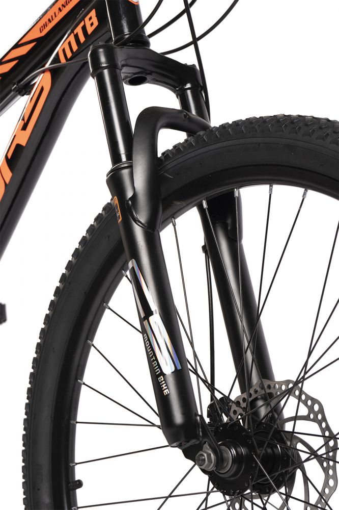 Bicicleta MTB-HT Velors Challenge 2.6 V2610A NegruPortocaliu, roti 26 inch, inaltime utilizator 155-165 cm, greutate suportata 120 kg - 4