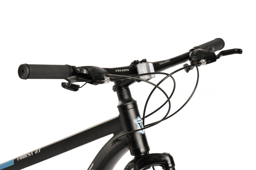 Bicicleta MTB-HT Velors Forest 2.7 V27302B NegruAlbAlbastru, roti 27 inch, 21 viteze, echipare Shimano, frane disc, cabluri integrate - 1 | YEO