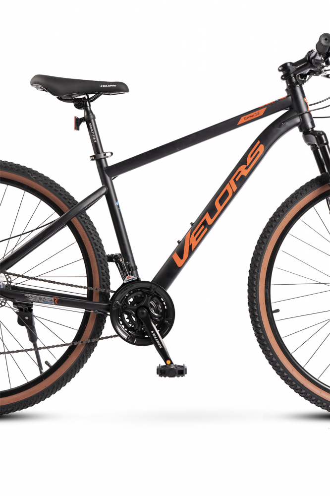 Bicicleta MTB-HT Velors Genius 2.9 V29301A NegruPortocaliu, roti 29 inch, 21 viteze, frana pe disc, inaltime utilizator 165-180 cm, greutate suportata 120 kg - 4
