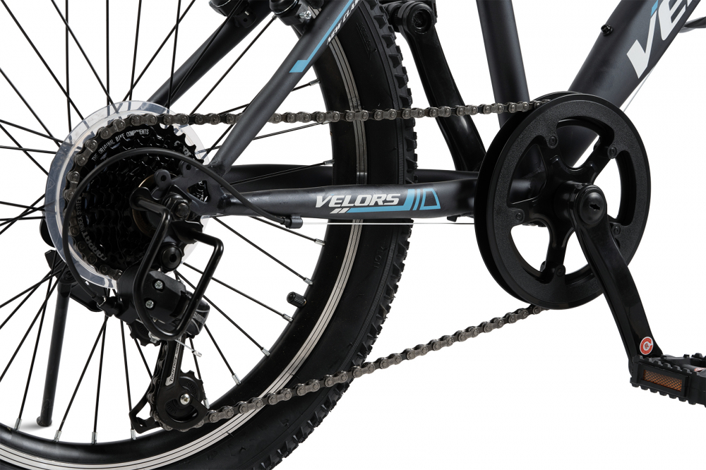 Bicicleta MTB-HT Velors Neptune 2.0 V20215G GriAlbastru, roti 20 inch, 7 viteze, inaltime utilizator 130-160 cm, greutate suportata 80 kg - 2 | YEO