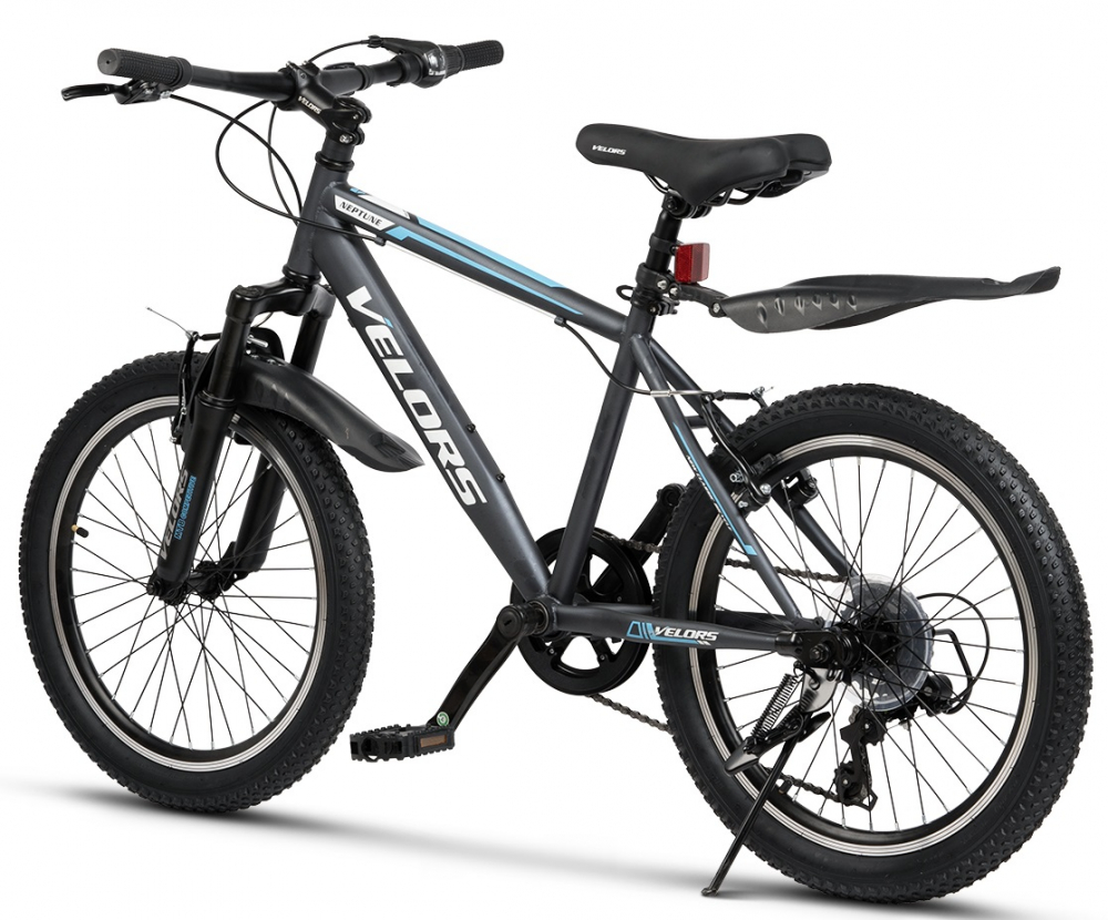 Bicicleta MTB-HT Velors Neptune 2.0 V20215G GriAlbastru, roti 20 inch, 7 viteze, inaltime utilizator 130-160 cm, greutate suportata 80 kg - 4