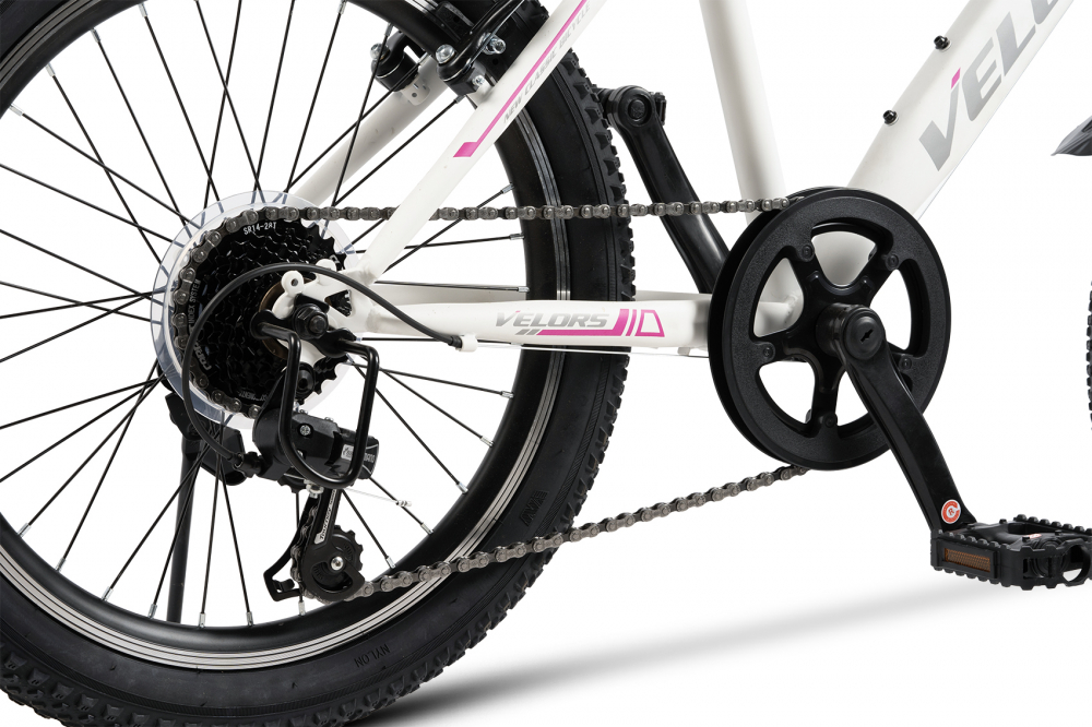 Bicicleta MTB-HT Velors Neptune 2.0 V20215G AlbMovGri, roti 20 inch, 7 viteze, inaltime utilizator 130-160 cm, greutate suportata 80 kg - 4