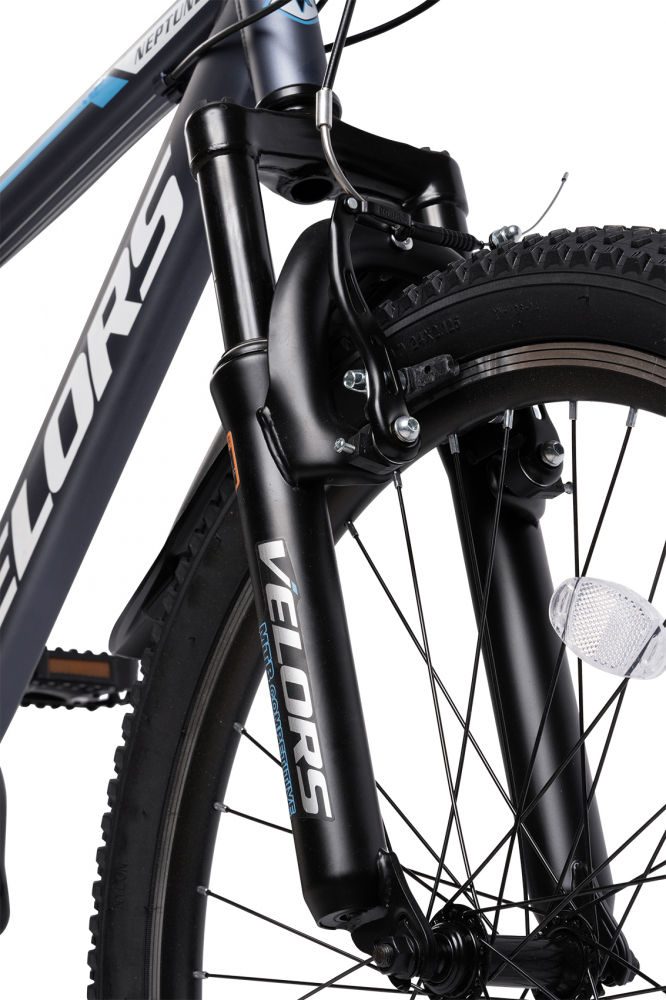 Bicicleta MTB-HT Velors Neptune 2.4 V24215G GriAlbastru, roti 24 inch, 21 viteze, greutate suportata 80 kg - 1 | YEO