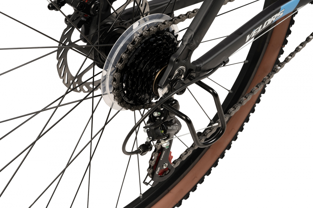 Bicicleta MTB-HT Velors Venus 2.7 V27302G NegruAlbAlbastru, roti 27,5 inch, cadru din aluminiu, inaltime utilizator 160-175 cm, greutate suportata 120 kg - 4