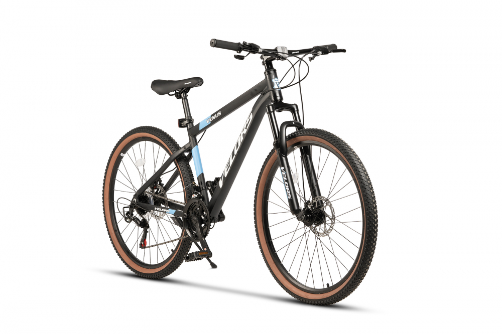 Bicicleta MTB-HT Velors Venus 2.7 V27302G NegruAlbAlbastru roti 275 inch cadru din aluminiu inaltime utilizator 160-175 cm greutate suportata 120 kg