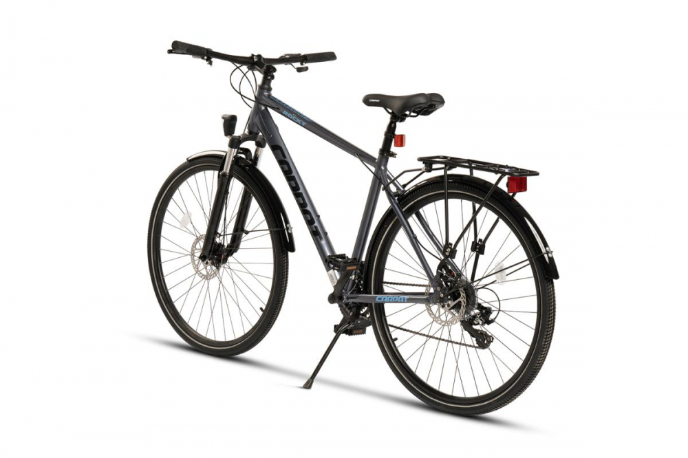 Bicicleta MTB-TREKKING Carpat Rocky C28281G GriAlbastruNegru, cadru aluminiu, roti 28 inch, 21 viteze, greutate suportata 120 kg - 2 | YEO