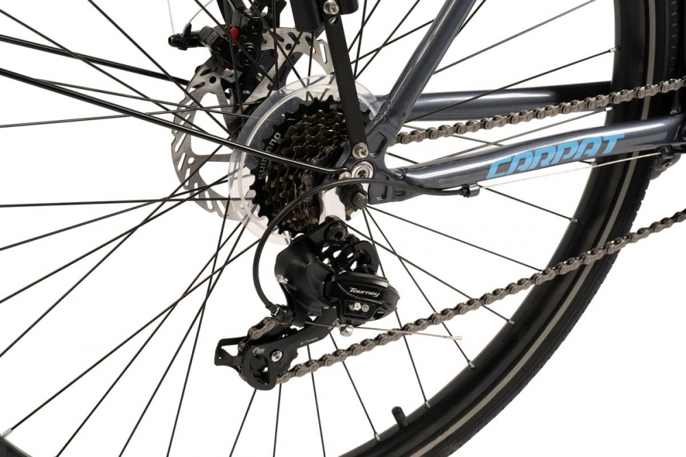 Bicicleta MTB-TREKKING Carpat Rocky C28281G GriAlbastruNegru, cadru aluminiu, roti 28 inch, 21 viteze, greutate suportata 120 kg - 5